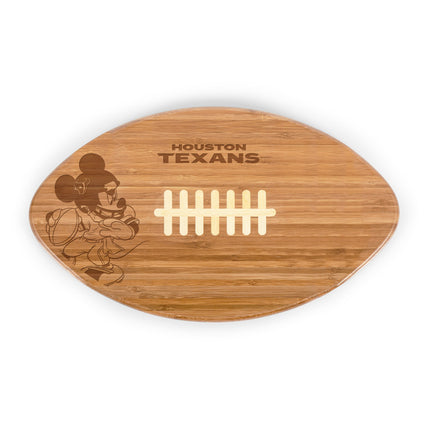 Houston Texans Mickey Mouse - Touchdown! Football Cutting Board & Serving Tray
